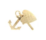 9ct yellow gold x3 piece Christian charm