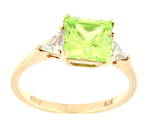 9ct yellow gold cubic zirconia set ring