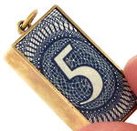 9ct yellow gold 'bank note' charm
