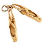 9ct yellow gold 'Ballet shoes' charm