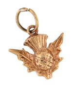 9ct rose gold 'Scotch thistle' charm