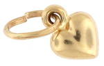 9ct yellow gold tiny heart charm