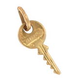 9ct yellow gold key charm