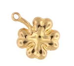 9ct yellow gold clover charm