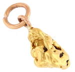 Small Natural gold nugget charm
