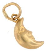 9ct yellow gold 'Moon' charm