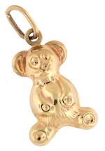 9ct yellow gold 'Teddy' charm