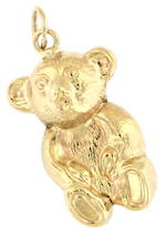 9ct yellow gold 'Teddy Bear' charm