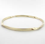 9ct yellow gold twist style bangle