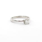 18ct white gold princess cut solitaire ring