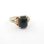 9ct yellow gold vintage bloodstone ring