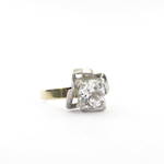 9ct yellow and sterling silver white sapphire dress ring