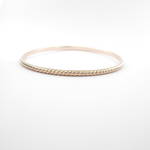 9ct rose gold patterned bangle