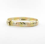 18ct tri-tonal flexible hinged bracelet