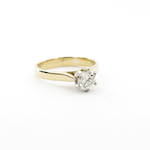 18ct yellow and white gold diamond solitaire ring