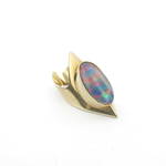 9ct yellow gold unique opal triplet ring