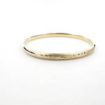 18ct yellow gold patterned hinged bracelet
