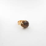 14ct yellow gold smokey quartz ring