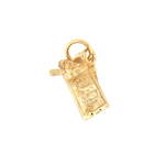 9ct yellow gold golf cart charm