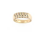 9ct yellow gold fancy diamond set band
