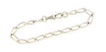Unisex sterling silver curb linked bracelet