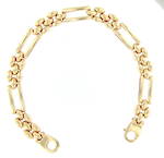 14ct yellow gold fancy link bracelet