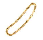18ct yellow gold twisted cable link bracelet