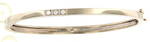14ct white gold and diamond bracelet