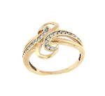 9ct yellow gold diamond set dress ring