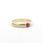 18ct yellow gold solitaire ruby ring