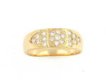 18ct yellow gold diamond set fancy band