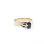 9ct yellow gold sapphire and diamond set vintage ring