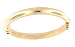 9ct yellow gold hollow hinged bangle