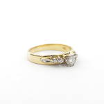 18ct yellow/white gold 'vintage' diamond solitaire