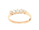 18ct yellow gold x5 stone diamond ring