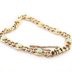 9ct rose gold opal set bracelet
