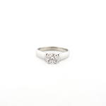 18ct white gold solitaire diamond ring