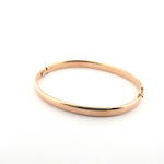 9ct rose gold oval hinged bangle