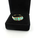 18ct yellow gold 5 stone opal ring