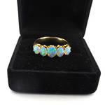 15ct-18ct rose gold 5 stone opal ring