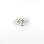 Platinum diamond solitaire ring
