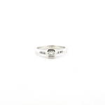 18ct white gold diamond solitaire ring with channel set diamond shoulder detail