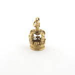 9ct yellow gold crown charm