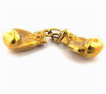 9ct yellow gold boxing gloves charm
