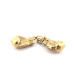 9ct yellow gold boxing gloves charm