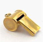 9ct yellow gold whistle charm