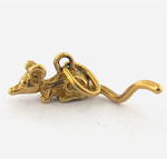 9ct yellow gold mouse charm