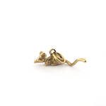 9ct yellow gold mouse charm