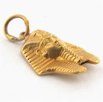 18ct yellow gold Egyptian pharaoh charm