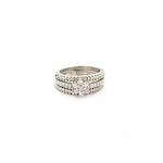 18ct white gold diamond flower style cluster ring